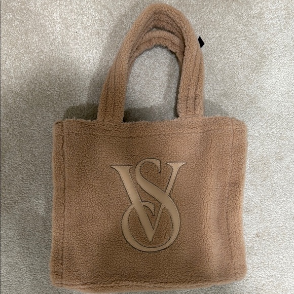 Victoria's Secret Handbags - Victoria's Secret Tan Canvas Tote Bag with Logo